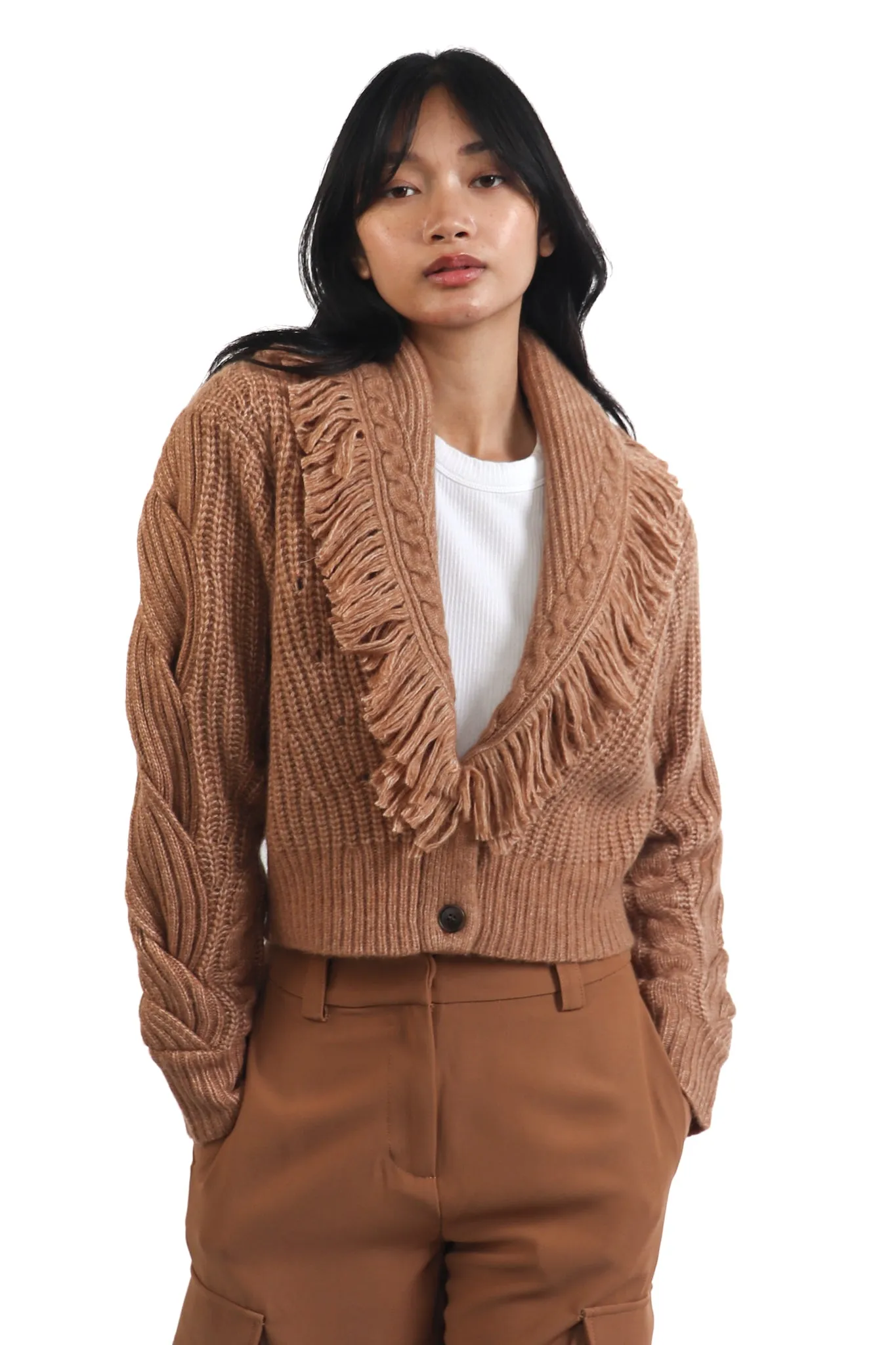 Mika Fringe Knit Cardigan is