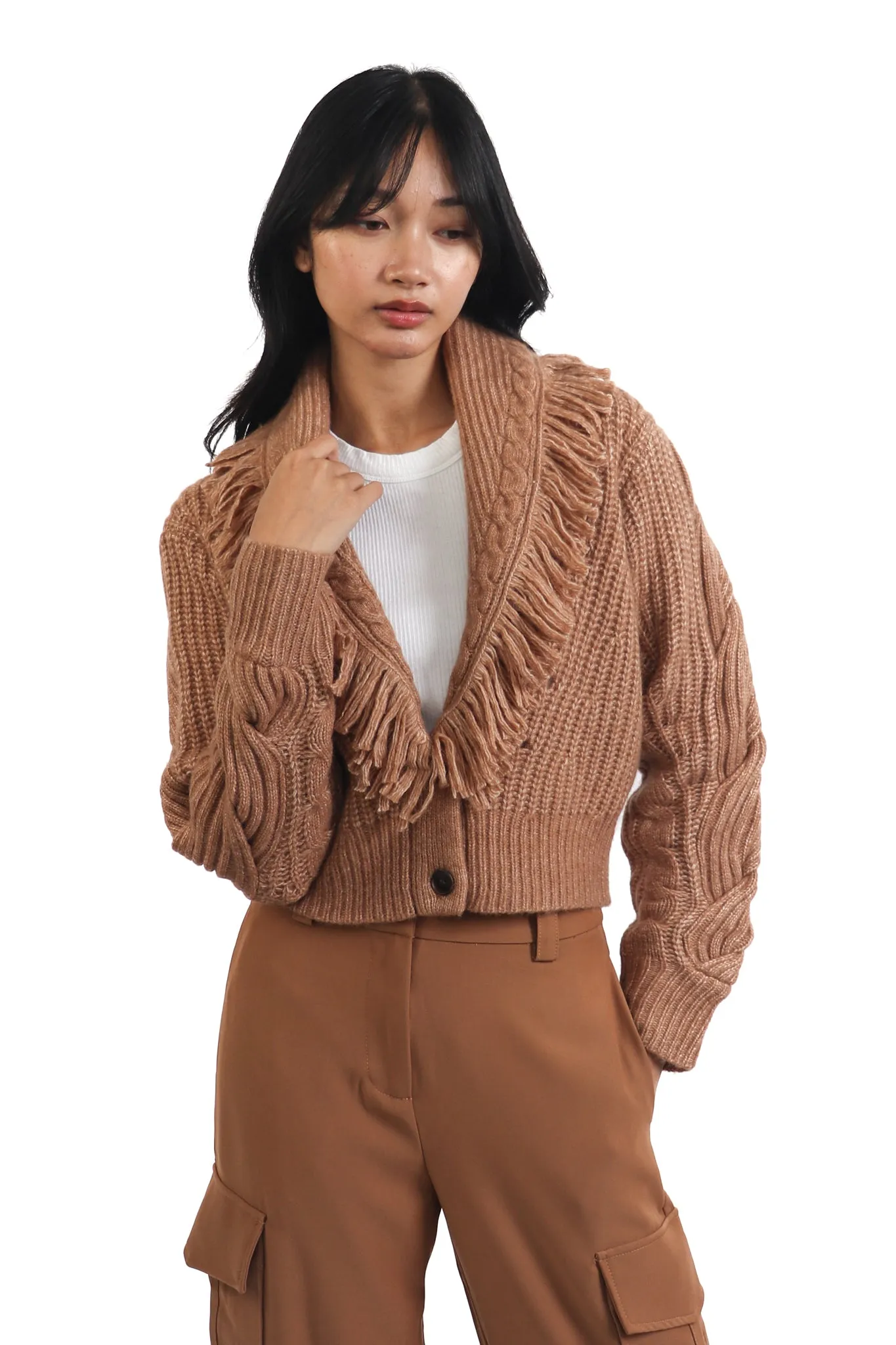 Mika Fringe Knit Cardigan is