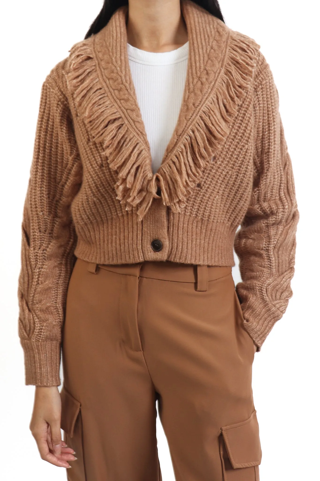 Mika Fringe Knit Cardigan is