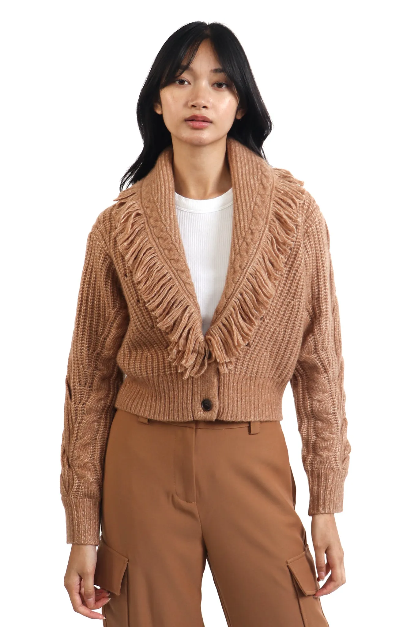 Mika Fringe Knit Cardigan is