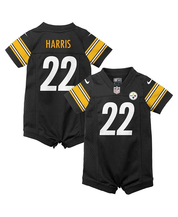 Najee Harris Game Newborn Jumpsuit In Black  Pittsburgh Steelers Game Nike black