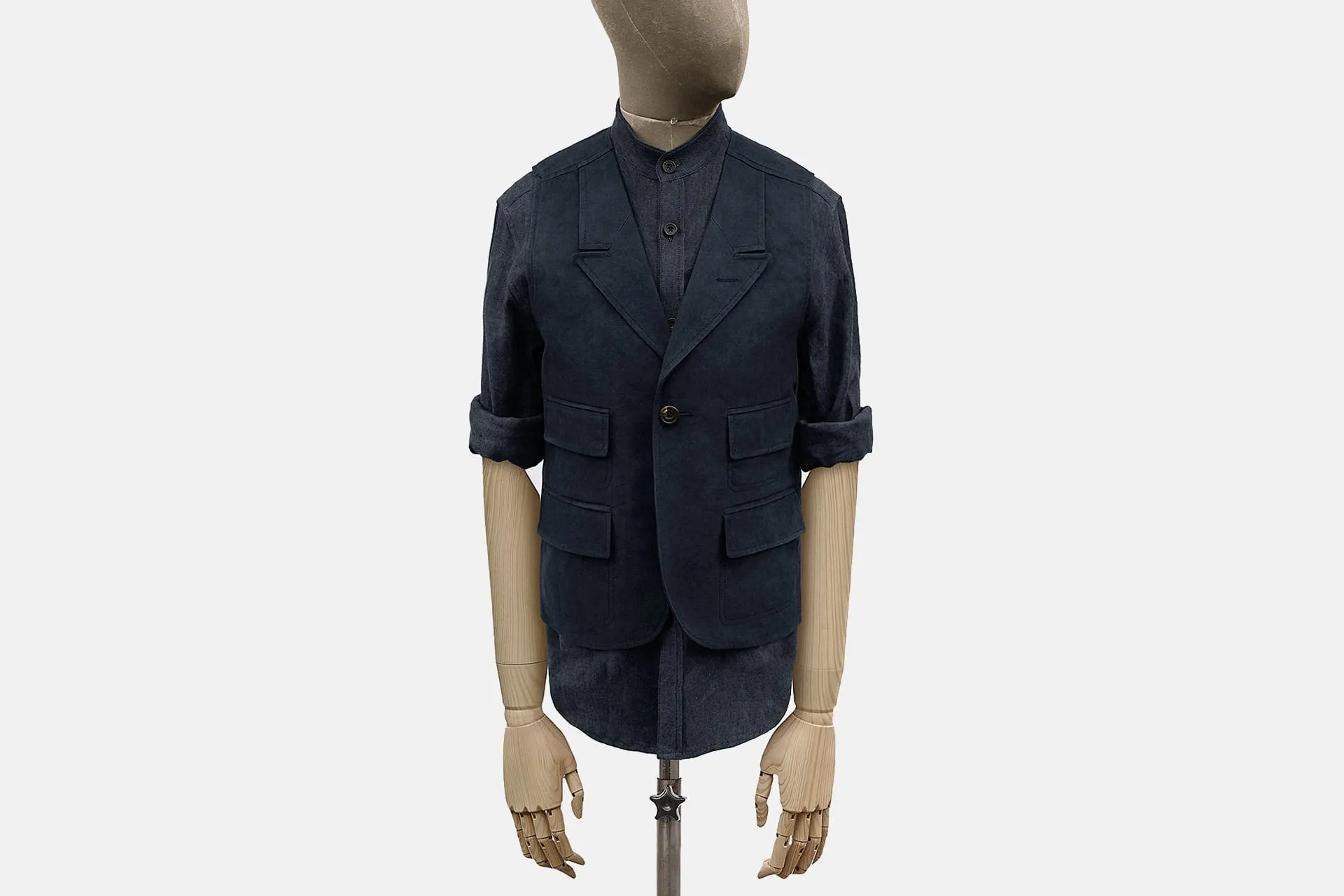 Navy Canopy Cotton Waistcoat