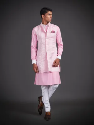 PINK LINEN LONG WAISTCOAT