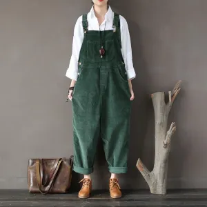 Plus Size 90s Corduroy Overalls