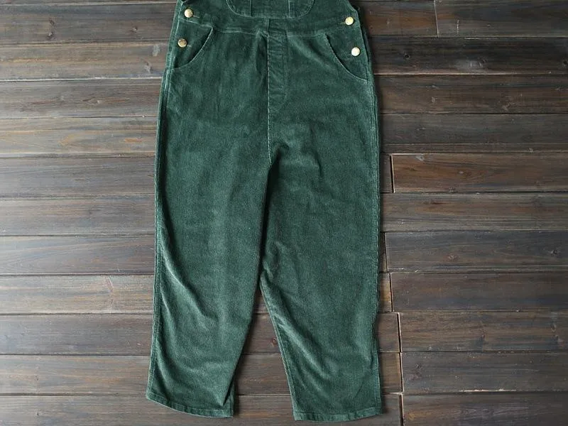 Plus Size 90s Corduroy Overalls