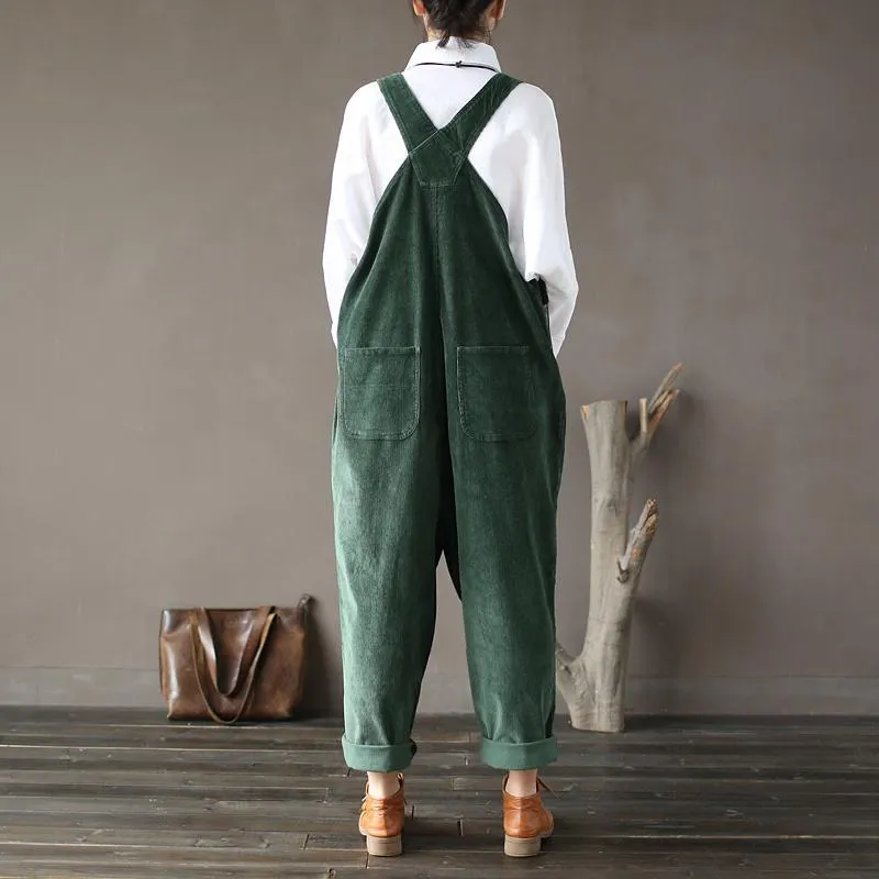 Plus Size 90s Corduroy Overalls