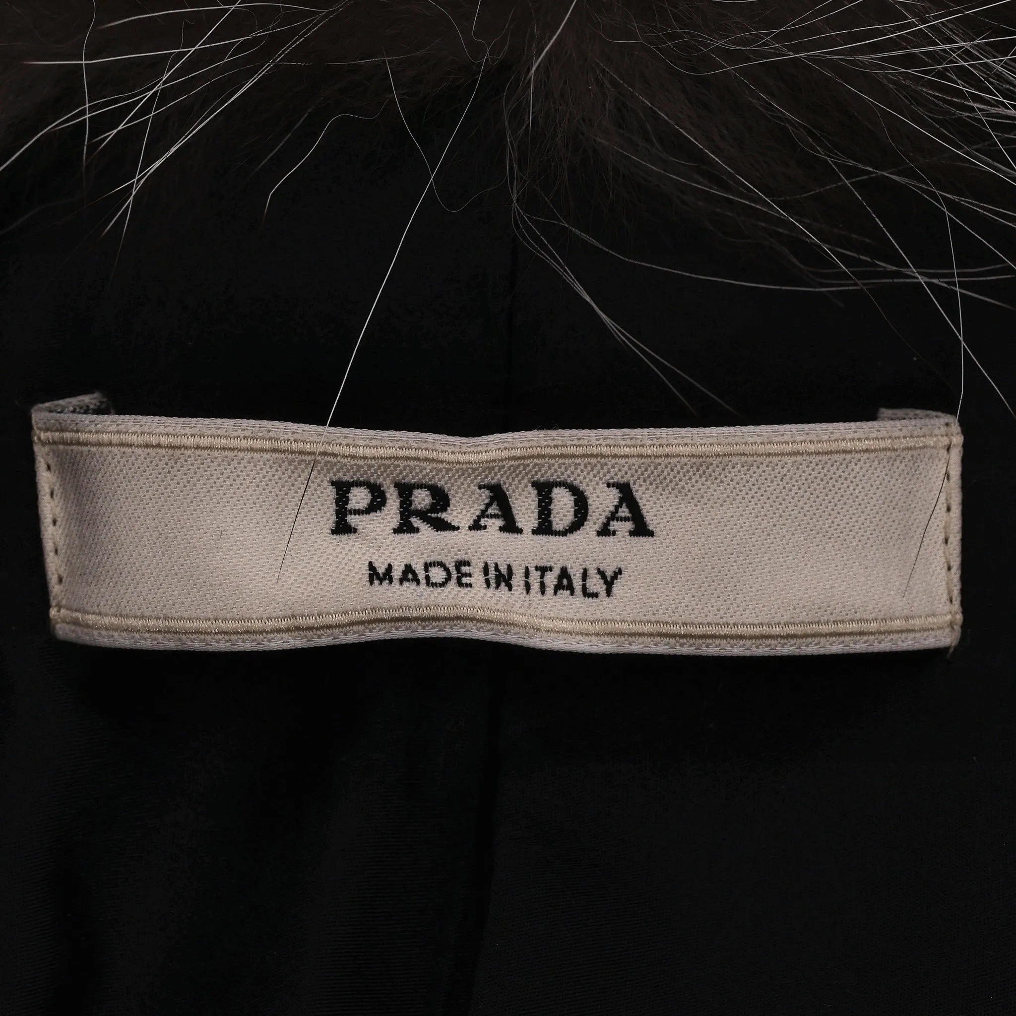 Prada Mink Fur Coat With Fox Collar. Size 44IT