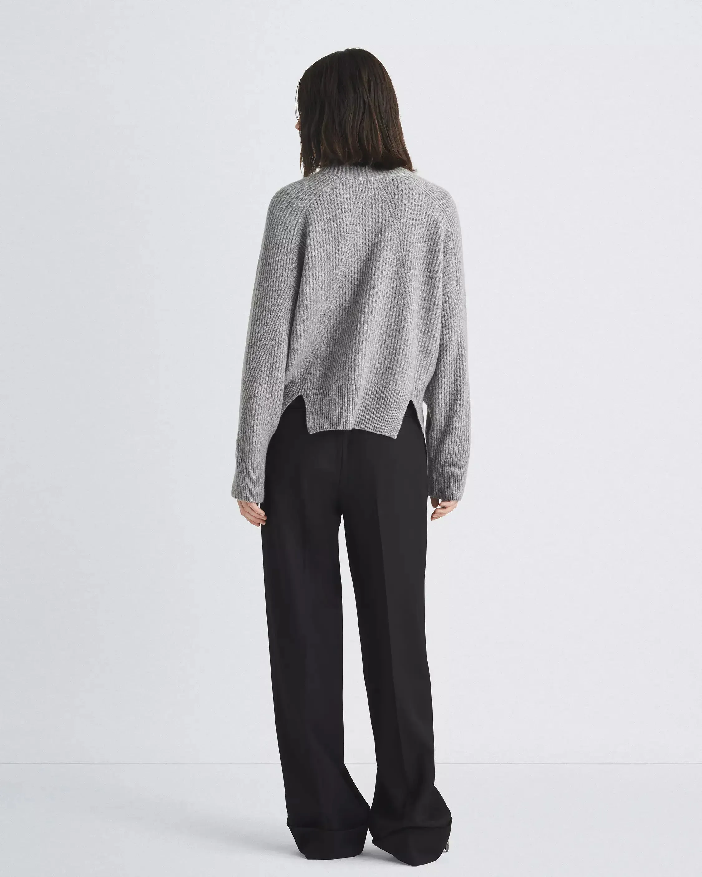 Rag & Bone - Pierce Cashmere Zip in Grey Multi