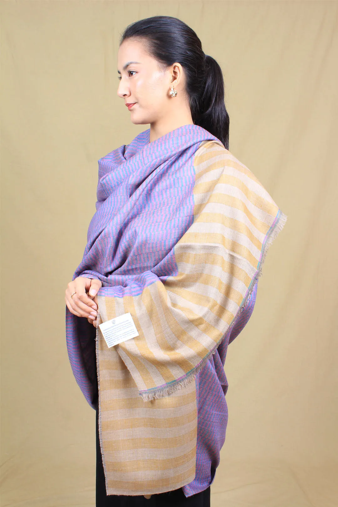 Rahumah Paldar Strips Cashmere Shawl