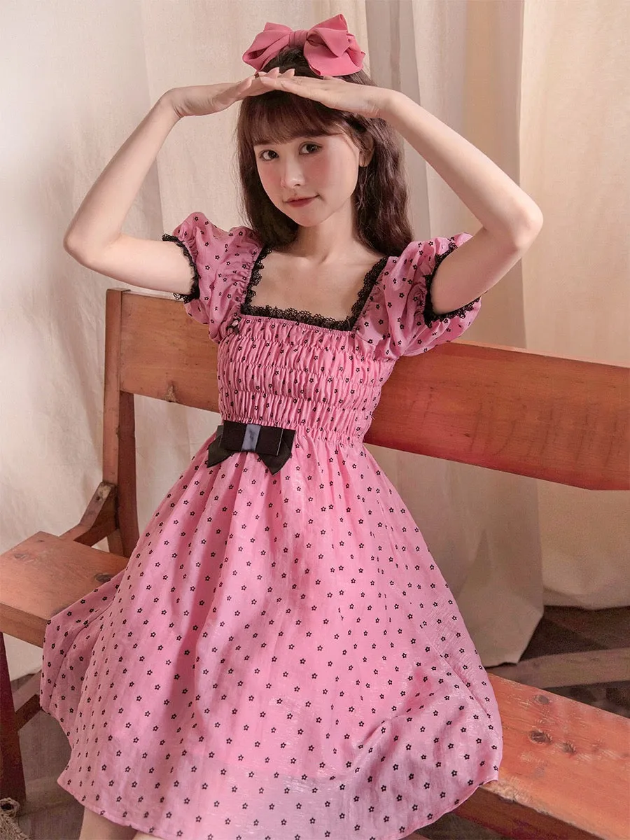 Raspberry chocolate cake vintage dress