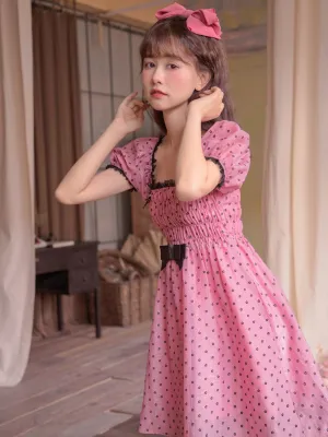 Raspberry chocolate cake vintage dress