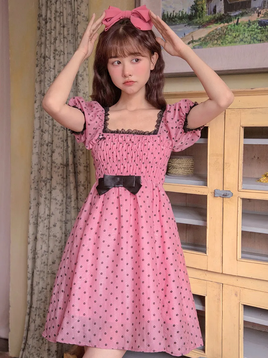 Raspberry chocolate cake vintage dress