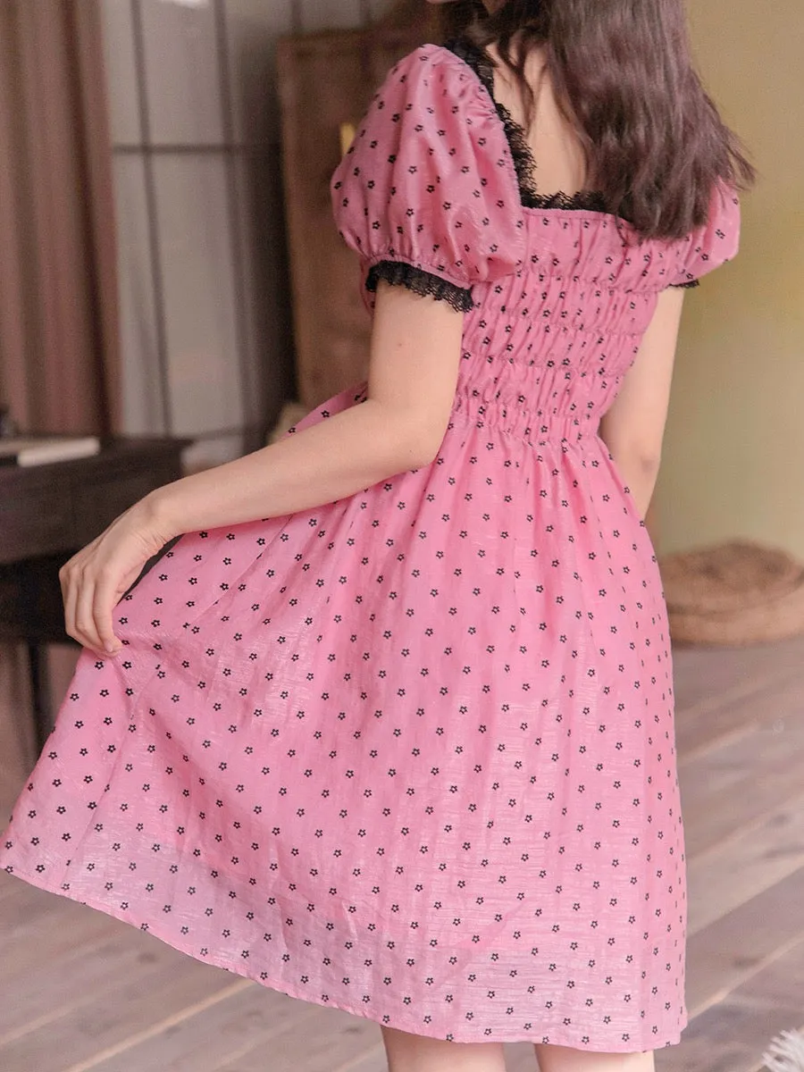 Raspberry chocolate cake vintage dress