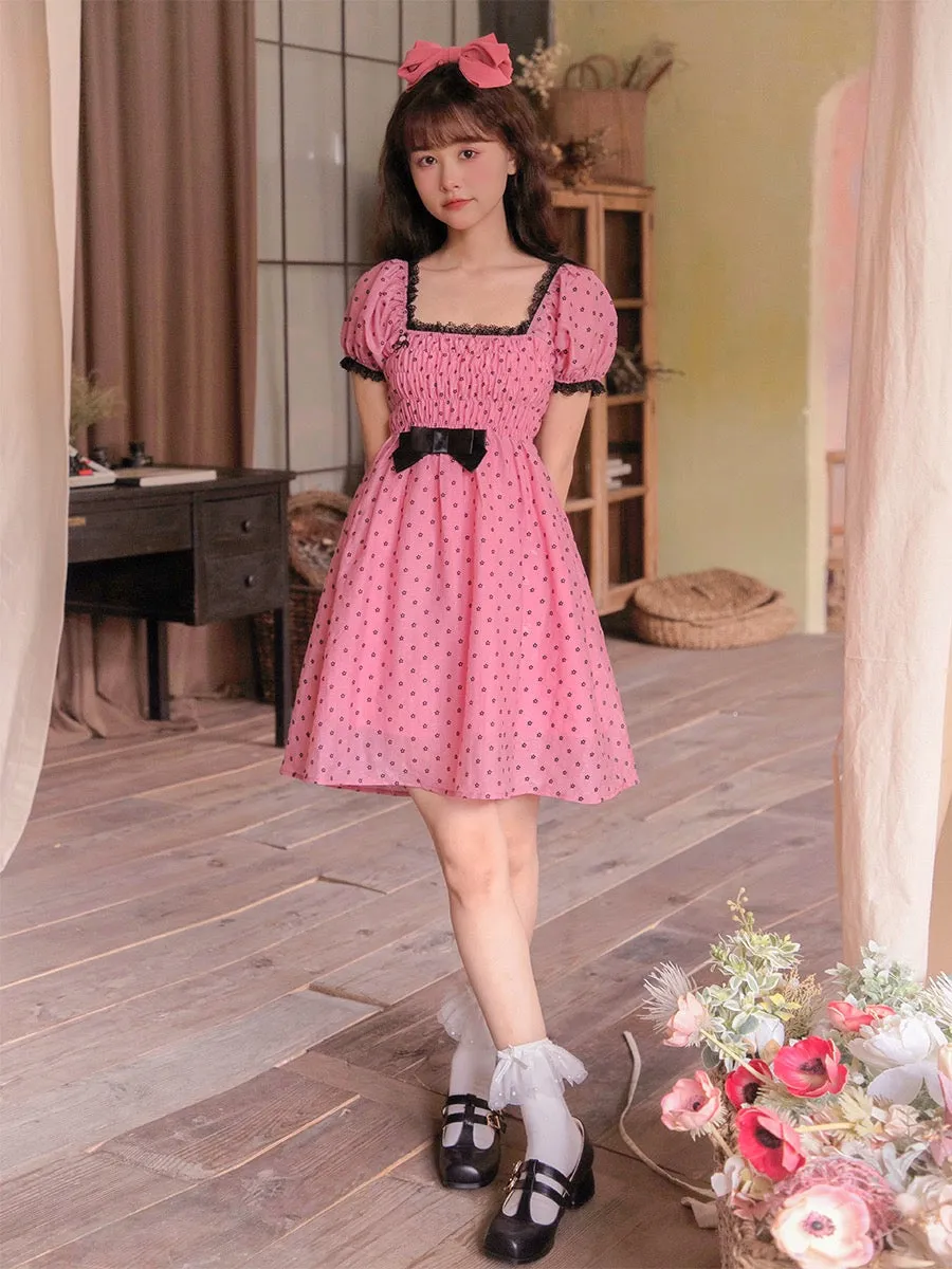 Raspberry chocolate cake vintage dress