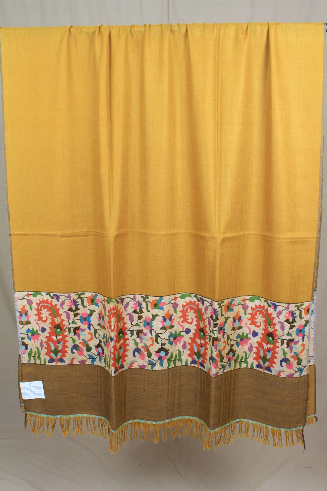 Roshni Goldenrod Paldar Kani Pashmina Shawl