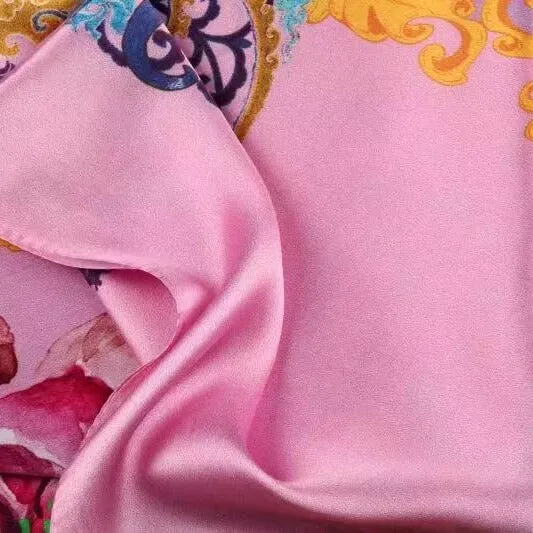 Silk Scarf Collecitons|Blossom Range|Oriental Design|Purple|Long Silk Scarf