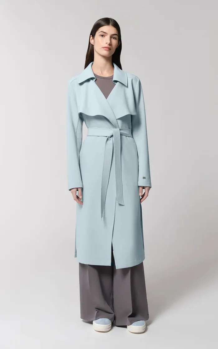 SOIA&KYO DIMITRA - Relaxed-Fit Belted Trench With Shirt Collar