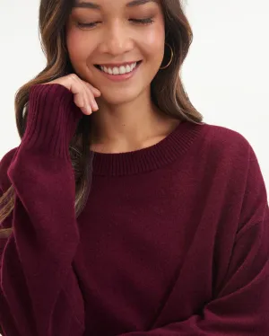 Splendid - Melissa Cashmere Sweater in Black Cherry