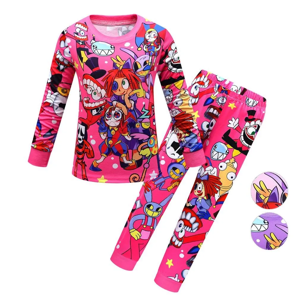 The Amazing Digital Circus Printing Pajamas Two Piece Suit For Kids