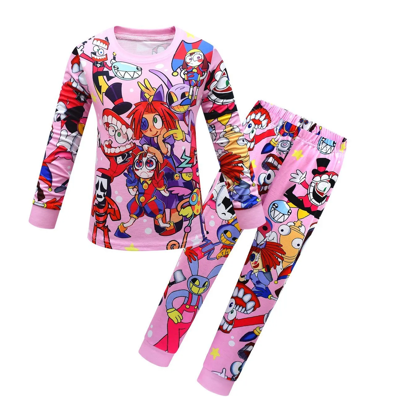 The Amazing Digital Circus Printing Pajamas Two Piece Suit For Kids