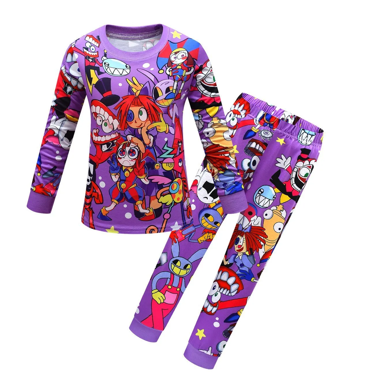 The Amazing Digital Circus Printing Pajamas Two Piece Suit For Kids