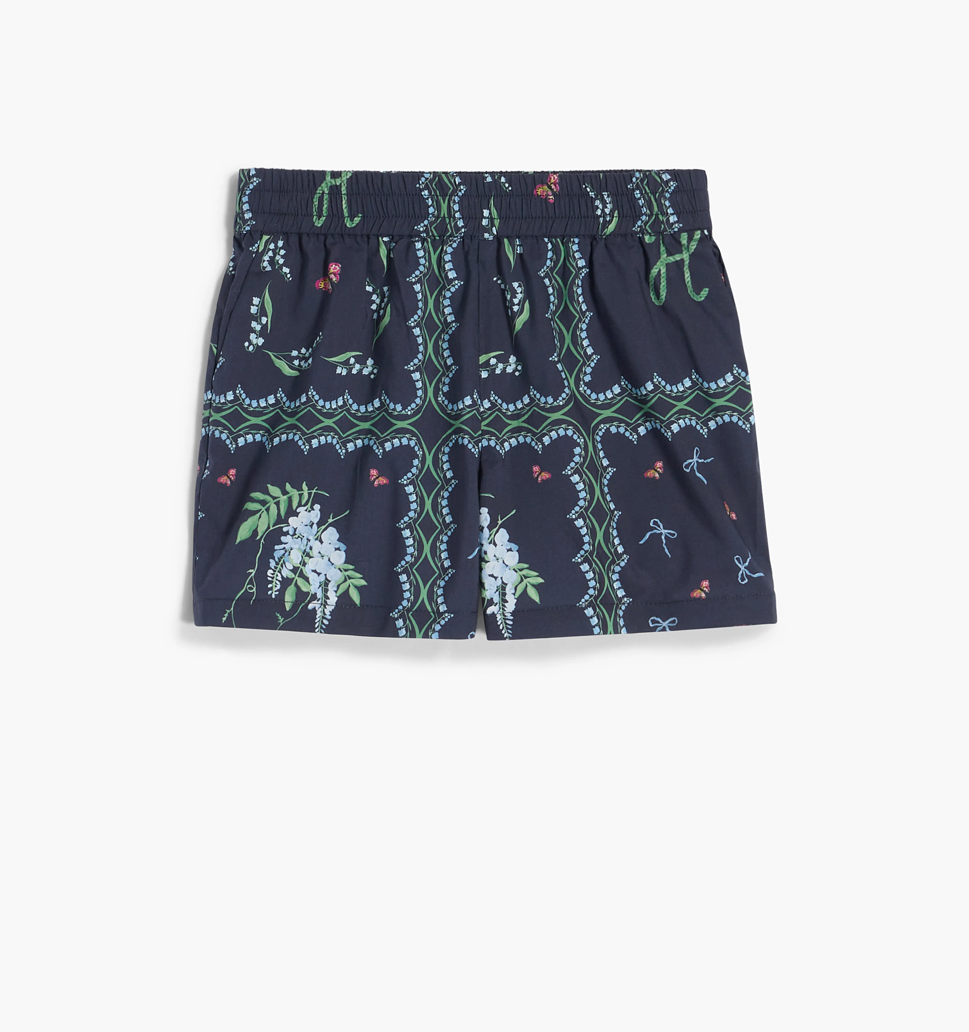 The Baby Leo Short - Navy Floral Patchwork