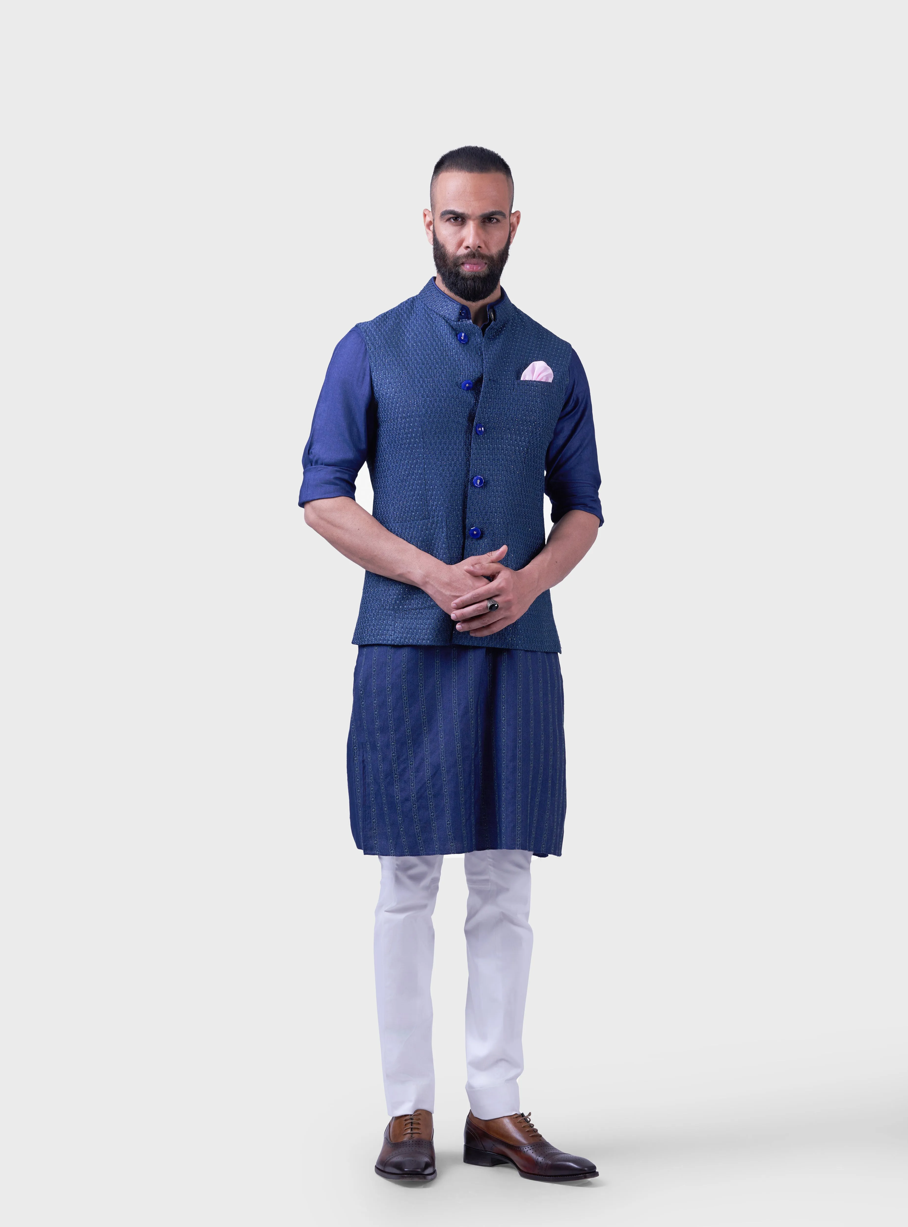 THE JODHPUR BLUE WAISTCOAT