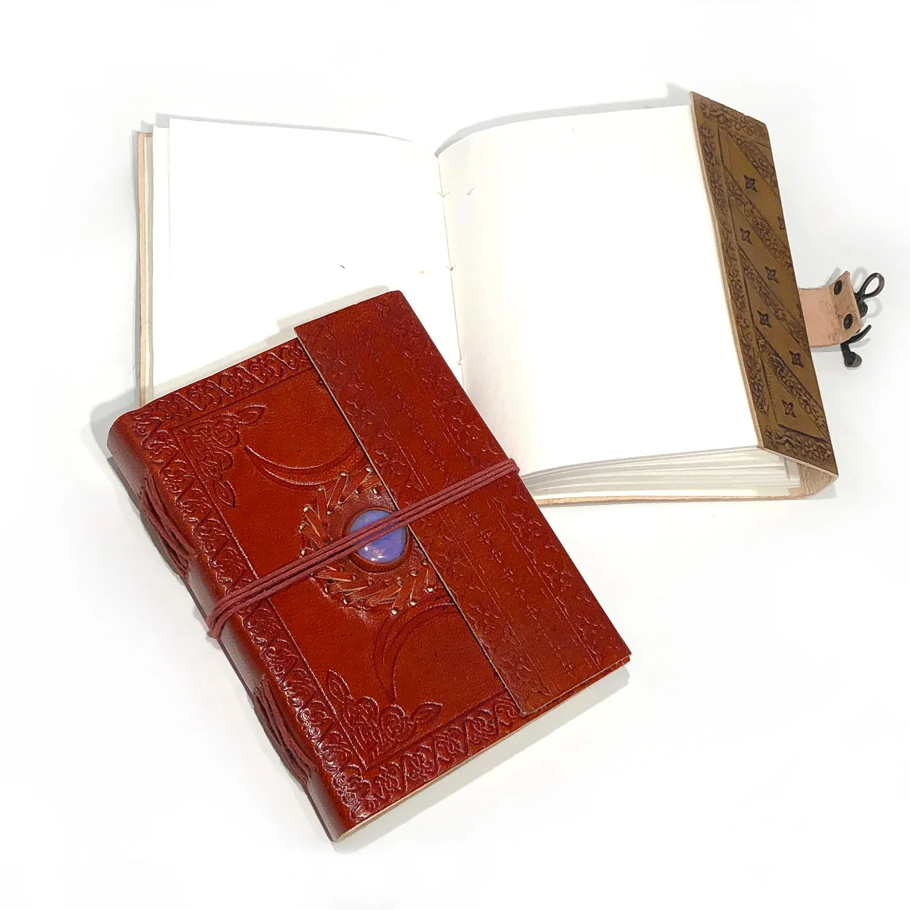 Triple Moon with Opalite Leather Notebook