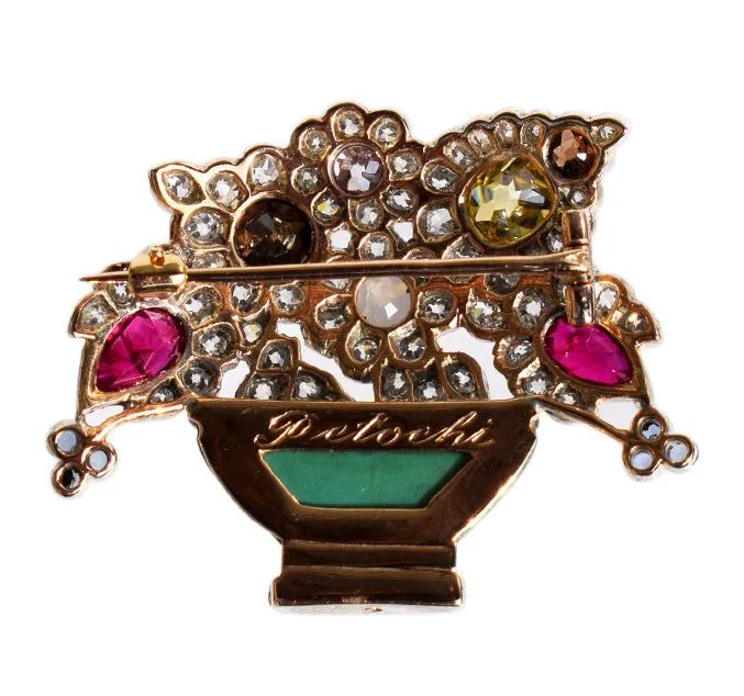 Victorian PETOCHI Roma Giardinetto Brooch