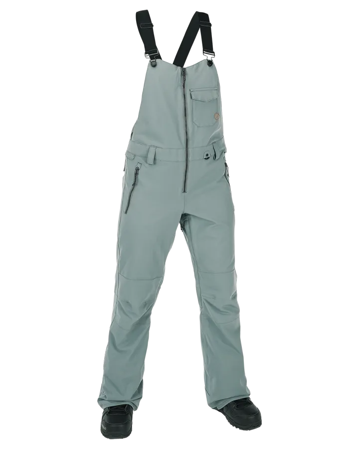 Optimized Title: Trendy Green Ash Volcom Swift Womens Bib Overall - 2023